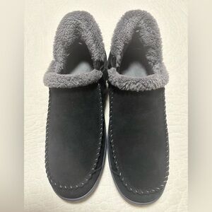Orthofeet Black Slip-On Casual Shoes/boots Textured Grippy Soles